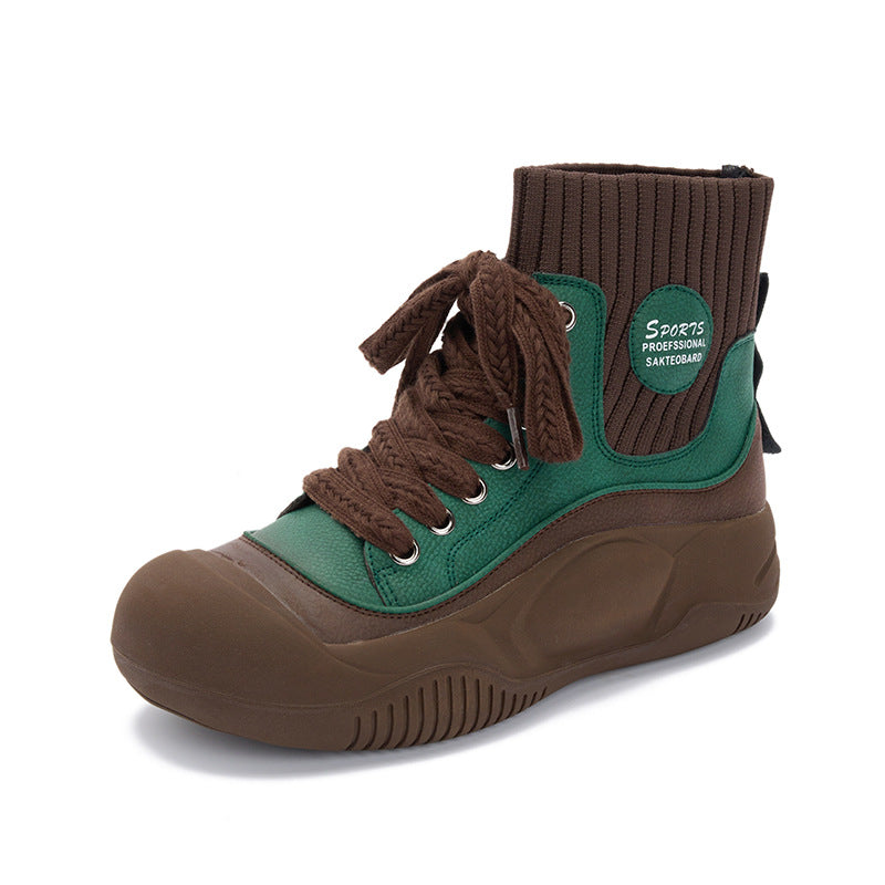 Women's Retro Daddy Elastic Flying Woven Women's Casual Shoes