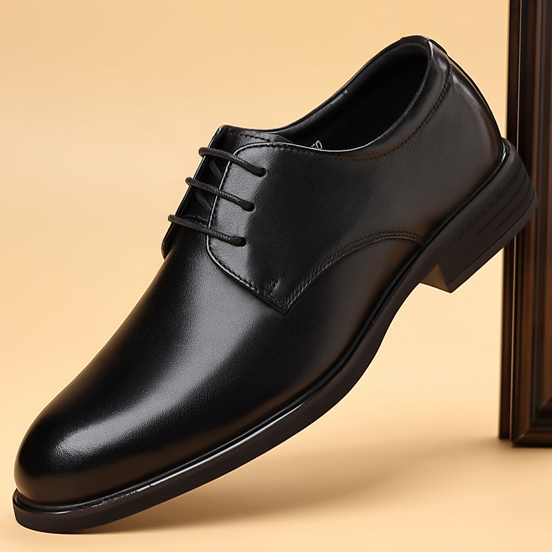 Men's Retro British Style Round Toe Groom Wedding Leather Shoes