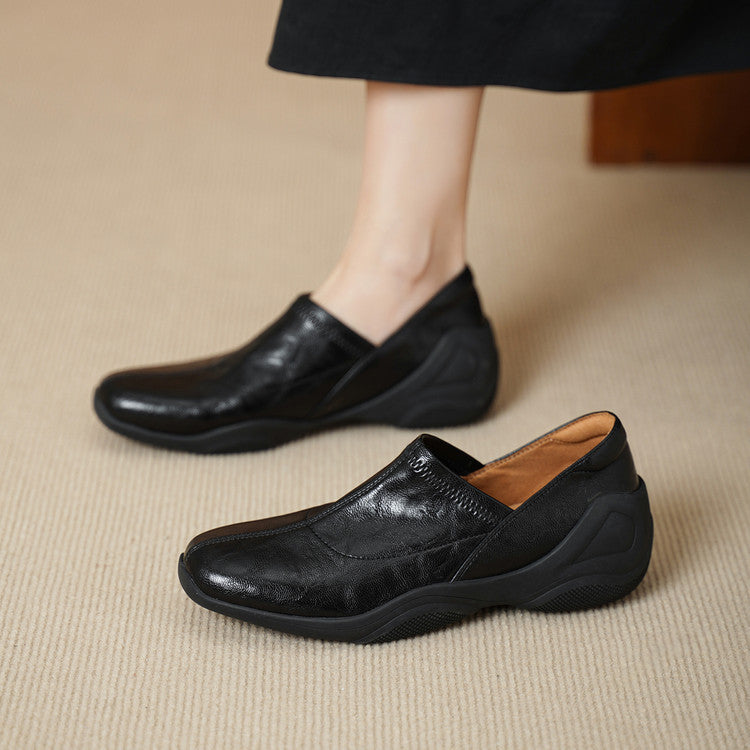 Women's Sheepskin Deep Mouth Pumps One Pedal Sports Women's Fashion Shoes