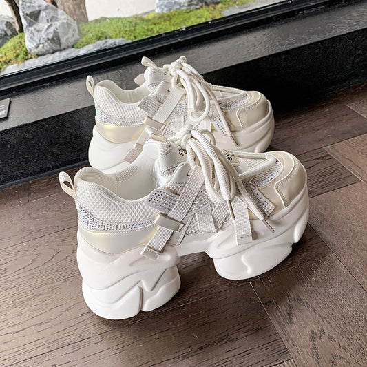 Women's Authentic Clunky Slimming Platform Leisure Sneakers