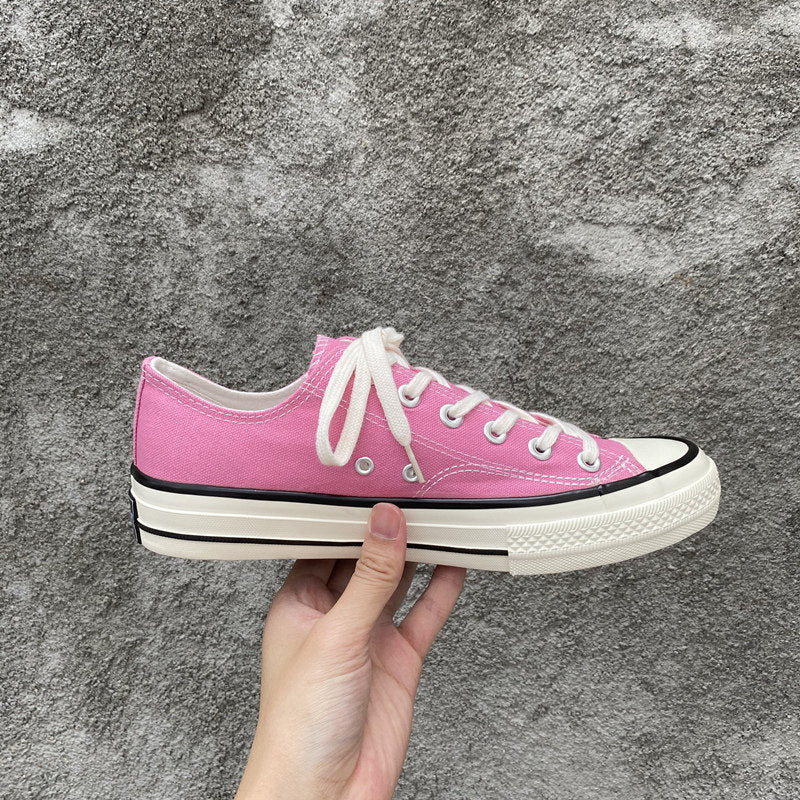 Women's & Men's White Black Low Upper Platform Hight Increasing Board Canvas Shoes