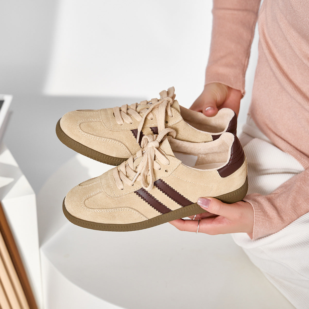 Women's Grape Mom Classic Frosted Fashionable Sports German Sneakers