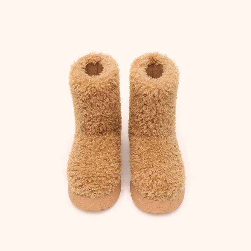 Fur Booties Plush Short Winter Thick Snow Boots