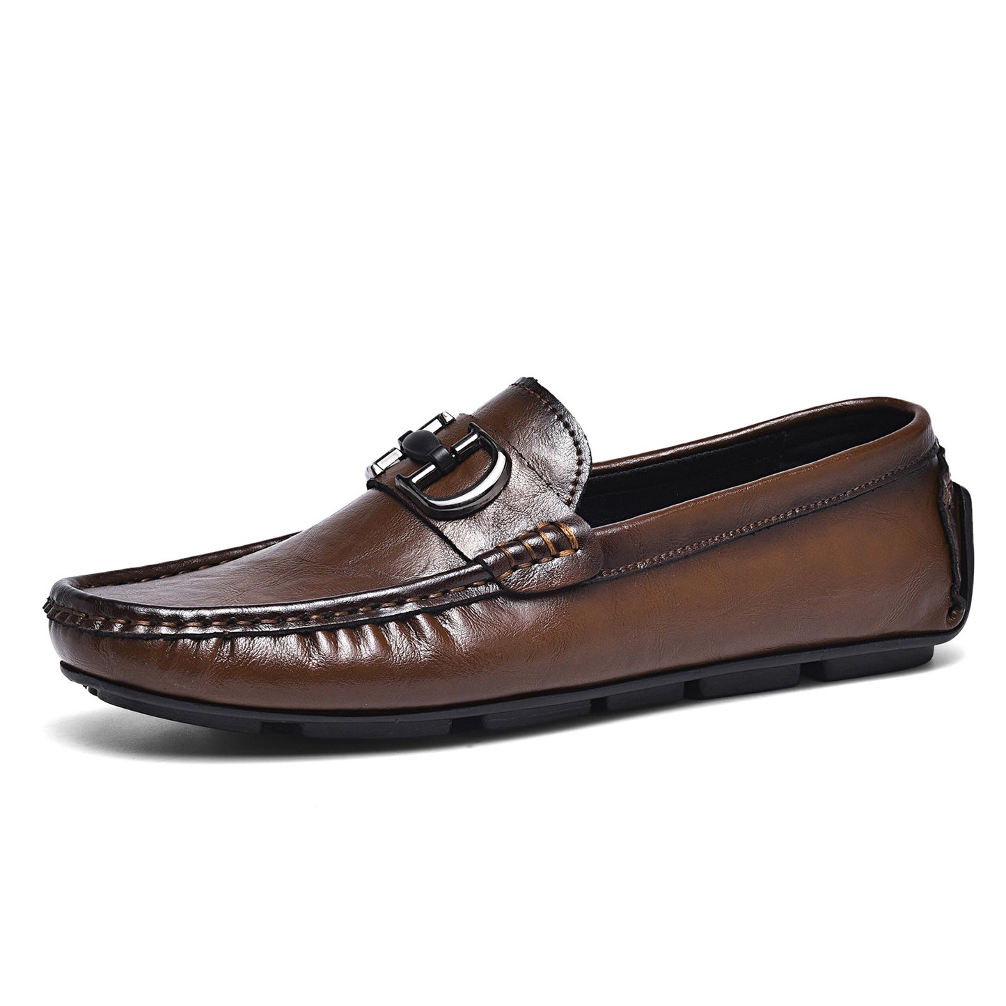 Men's Live Crocodile Pattern Lazy Driving British Men's Casual Shoes