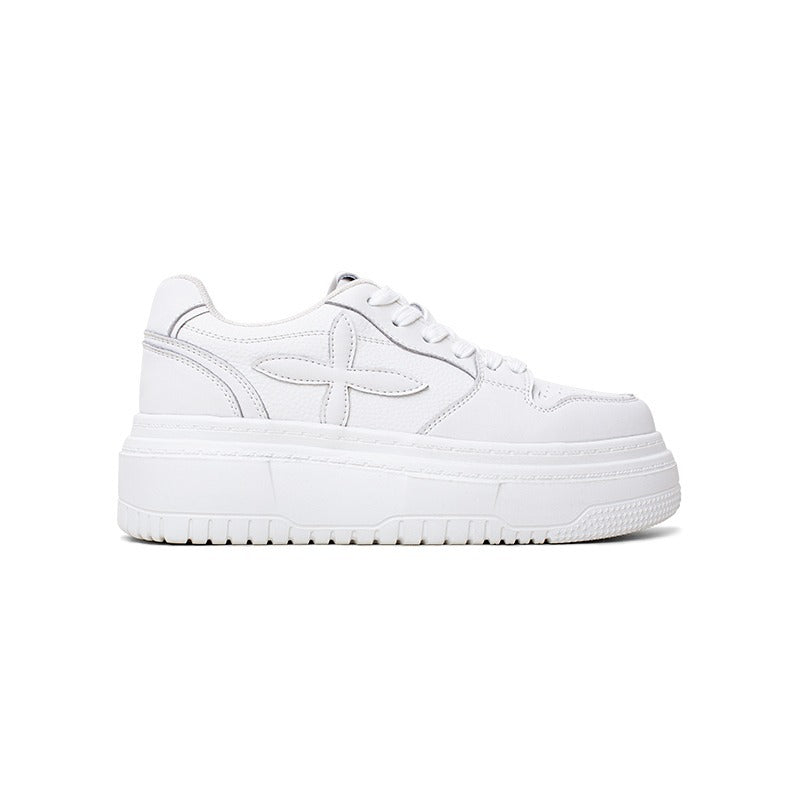 Women's Thick Bottom White Dress Autumn Height Sneakers