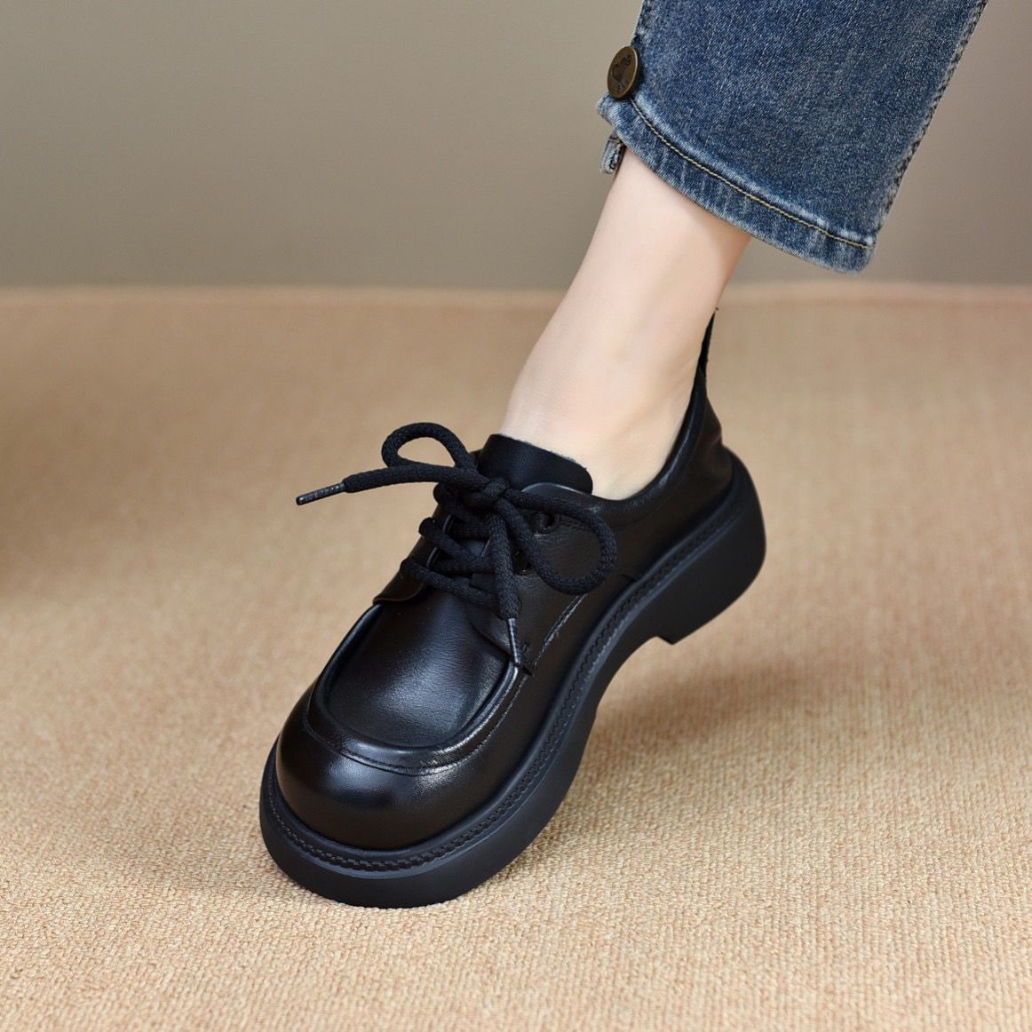 Attractive Women's Spring Stylish Round Head Women's Shoes