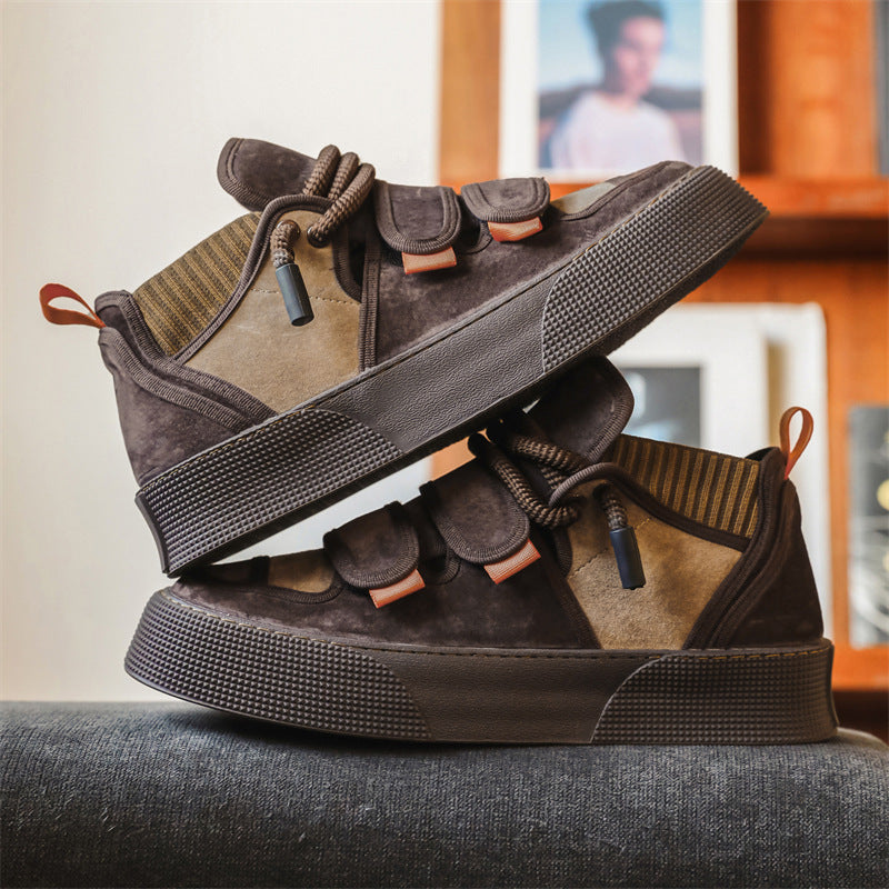 Men's Cotton Fleece-lined Velcro Fashion Trendy Comfortable Men's Shoes