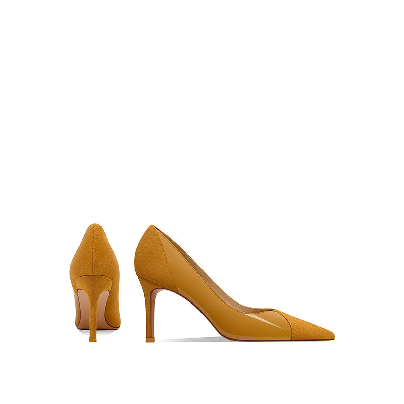 Women's Black High Design Sense Niche Temperament Pointed Stiletto Women's Shoes