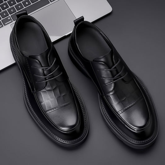 Men's Spring High-grade First Layer Cowhide Commuter Platform Men's Shoes