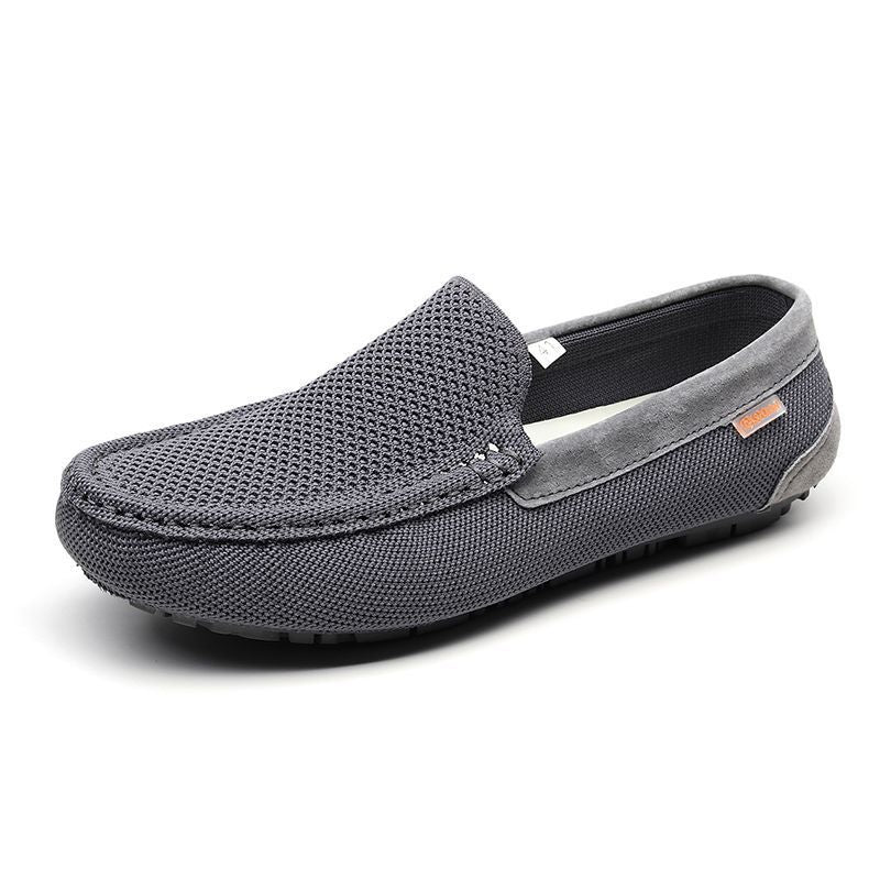 Men's Summer Hollow Korean Style Breathable Trendy Slip-on Soft Men's Casual Shoes