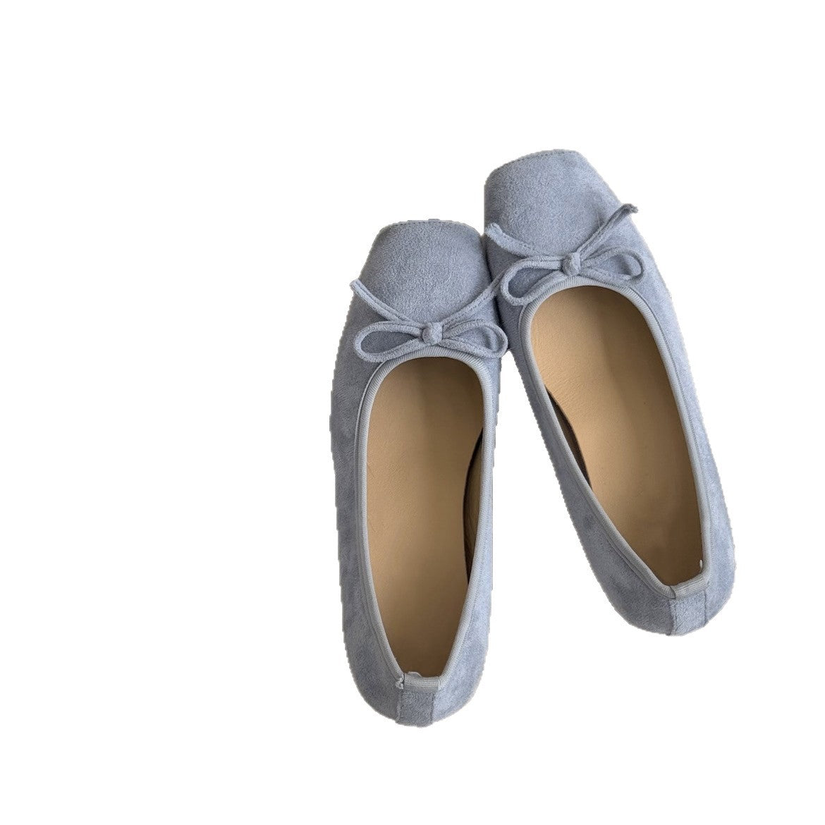 Women's Flat Suede Pumps Spring French Gentle Fairy Lady Heels