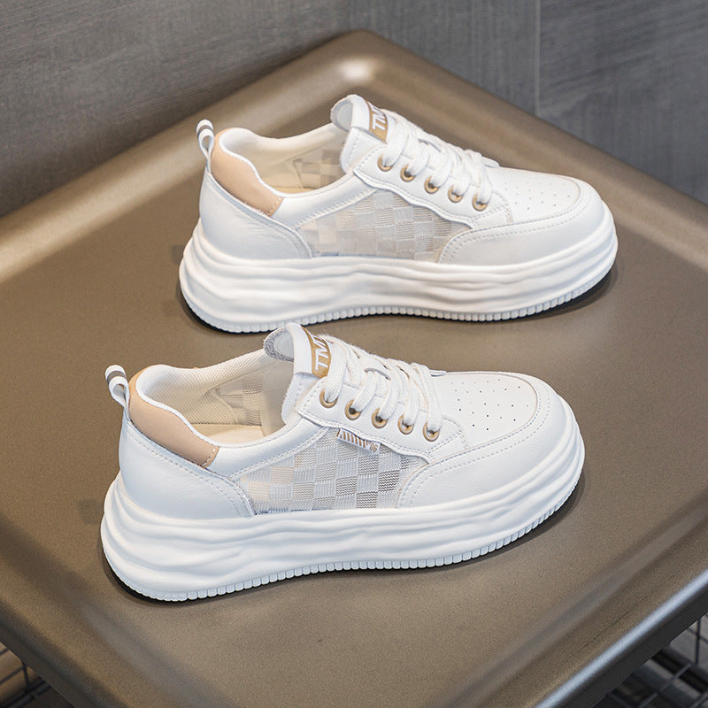 Women's Mesh Breathable White Summer Thin Platform Women's Casual Shoes
