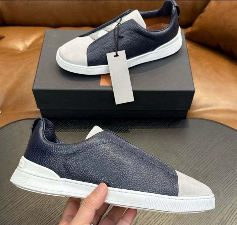 Men's Cross Elastic Band Trendy Slip-on Lazy Men's Shoes