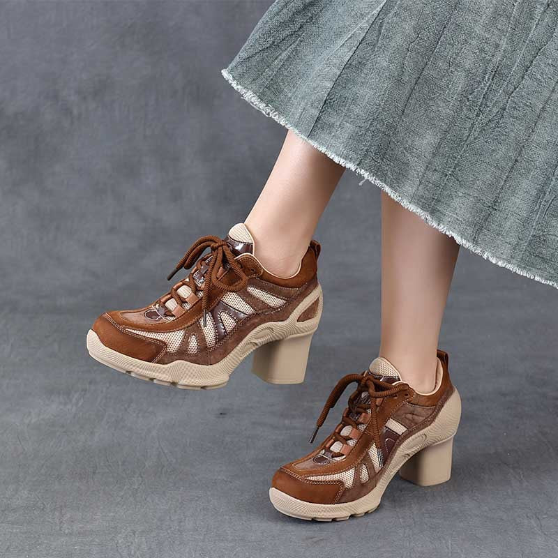 Fashionable Breathable Sports Style High Pumps Women's Casual Shoes
