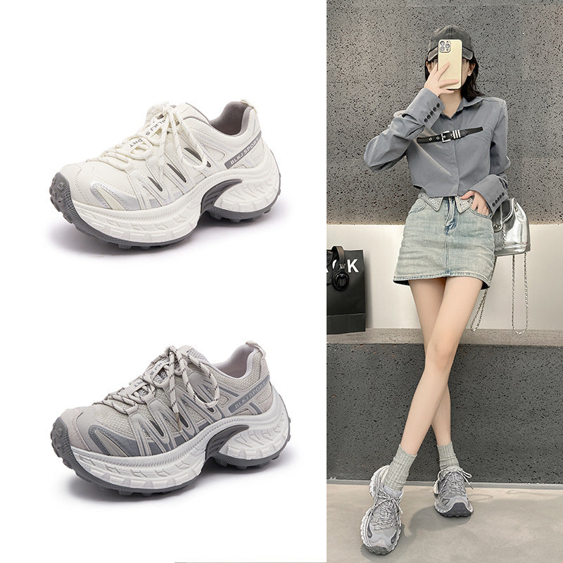 Women's European Goods Platform Dad Spring Small Mesh Women's Sports Shoes