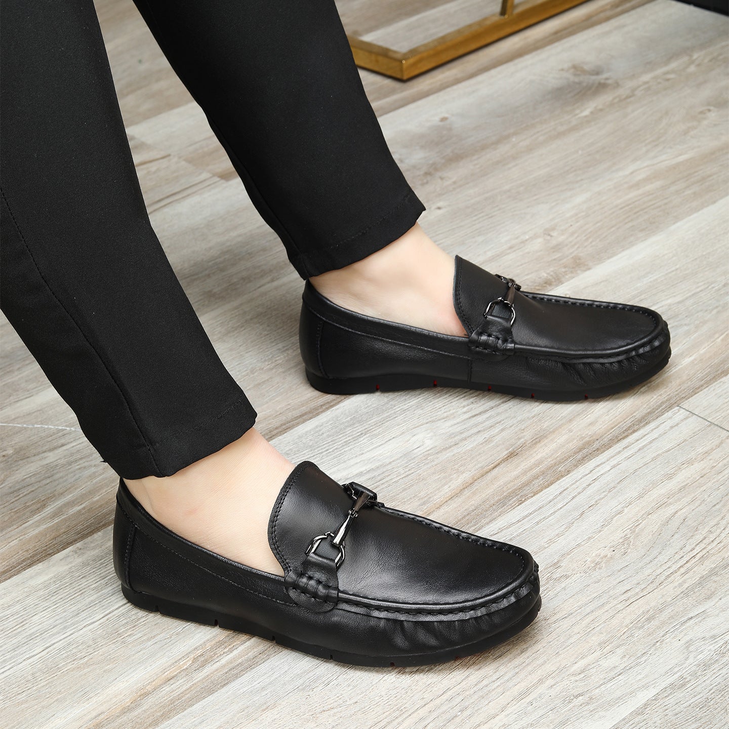 Men's Layer Cowhide Slip-on Comfortable Breathable Low Loafers/doug Shoes
