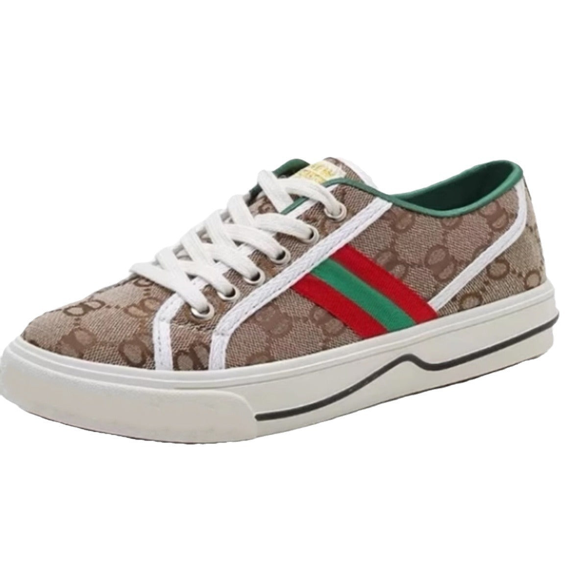 Pink Flat Skateboard Retro White Presbyopic Sneakers