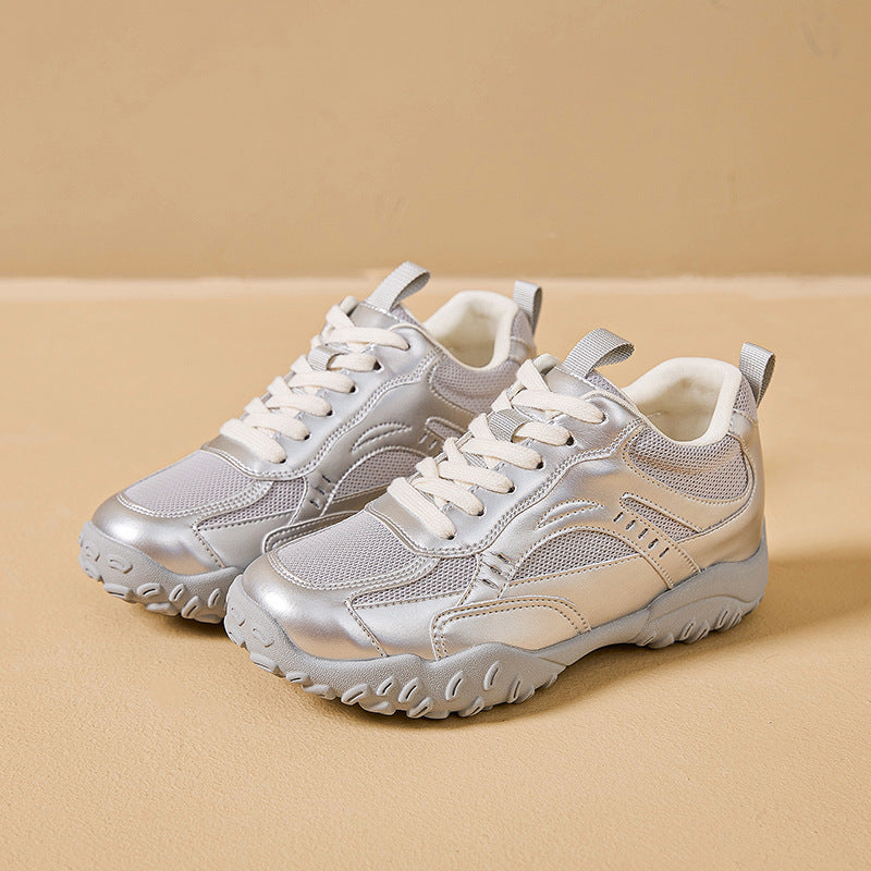 Women's Mesh Breathable Thick Bottom Versatile Crescent Women's Sports Shoes