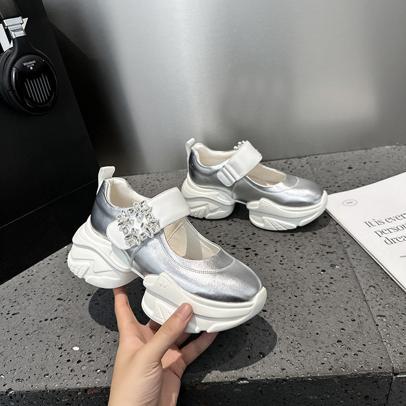 Women's Dad Spring Thick Sole Increased Mary Women's Sports Shoes
