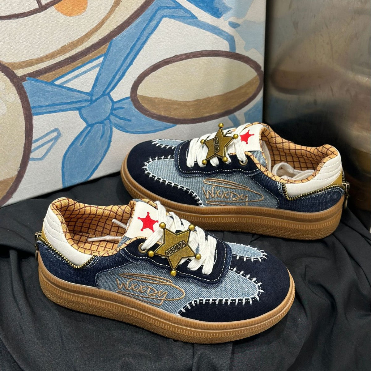 Toy Story Joint Name Thin Bottom Hand-made German Women's Board Shoes