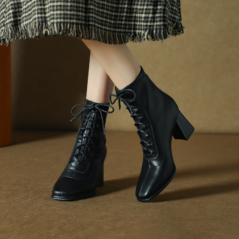 Trendy Stylish Glamorous Attractive Classic Winter Women's Leather Boots
