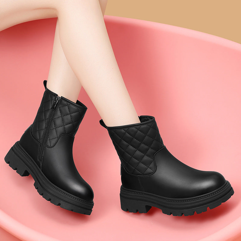 Women's Fashion Fleece-lined Thickened Warm Thick Bottom Women's Shoes