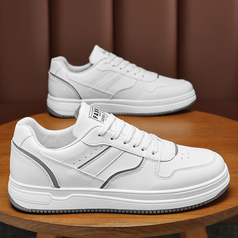 Men's Spring Breathable White Fashionable Platform Sneakers