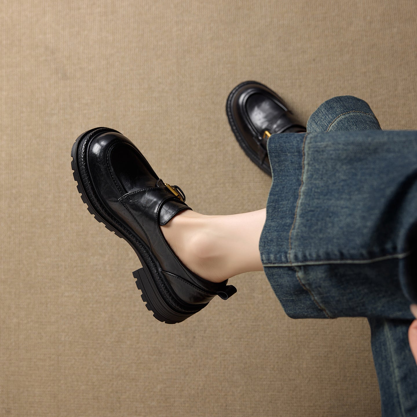 Women's Shallow Mouth College British Style Brown Men's Shoes