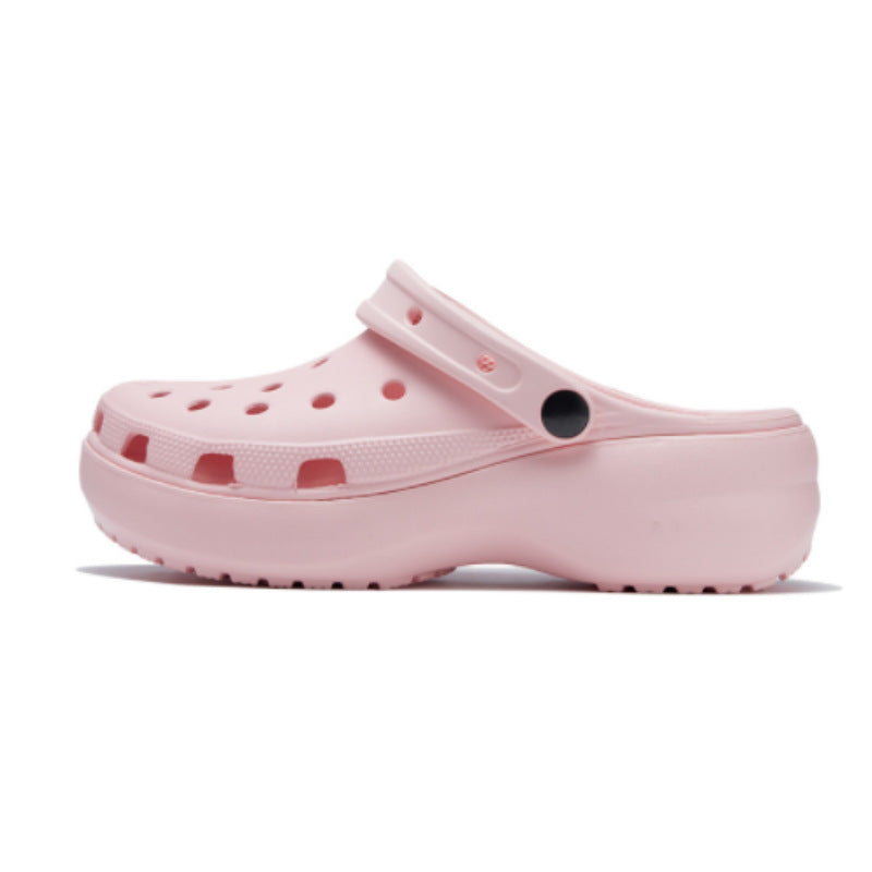 Women's Cloud Hole Platform Mid Elevator Style Women's Shoes