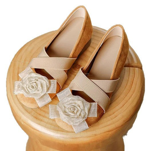 Cross Strap Ballet Female Small Height Women's Fashion Shoes