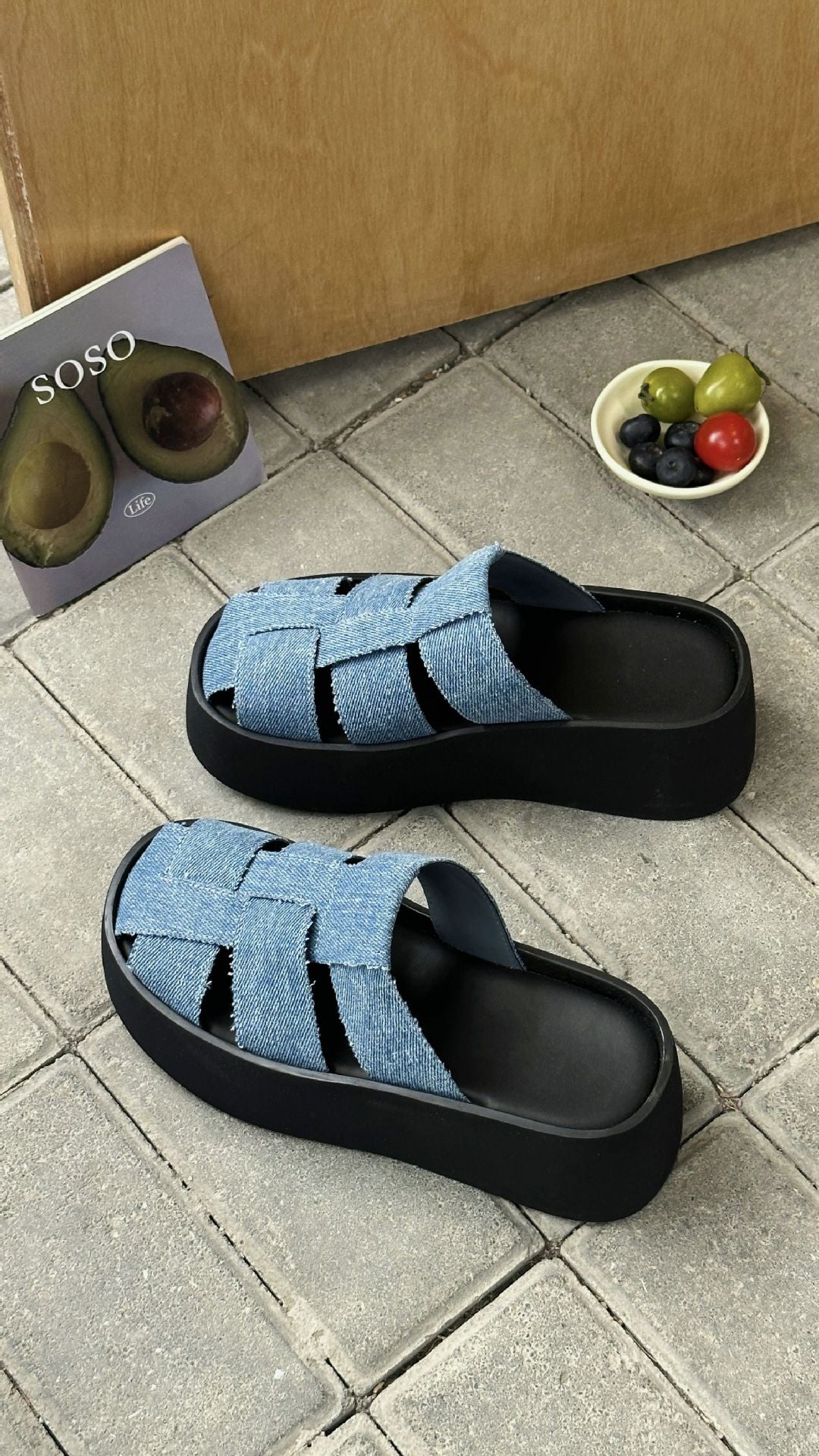 Women's Authentic Toe Box Half Outer Wear Slippers