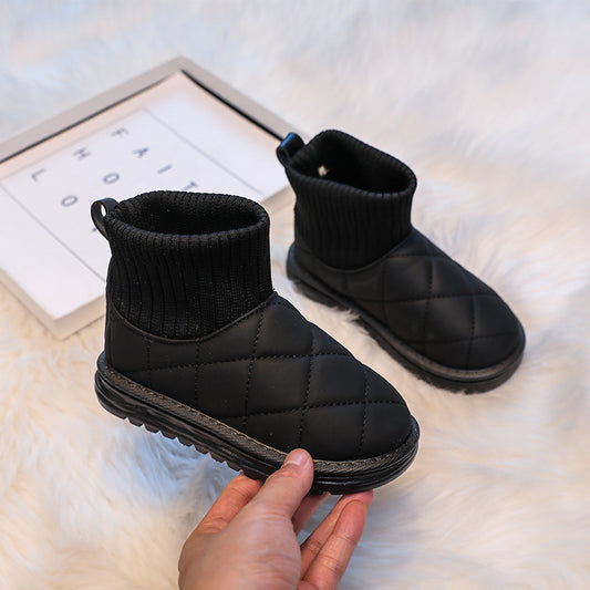 Children's Waterproof Thermal Boys Cotton Thickening Booties Kid's Snow Boots