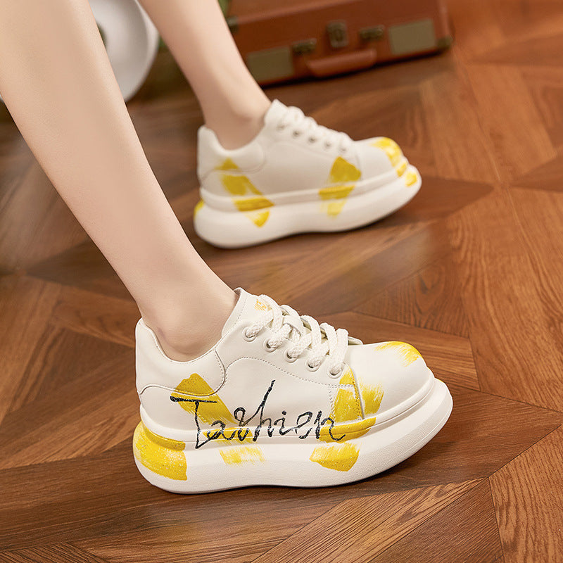 Women's White Spring Trendy Wild Super Popular Iti Women's Casual Shoes