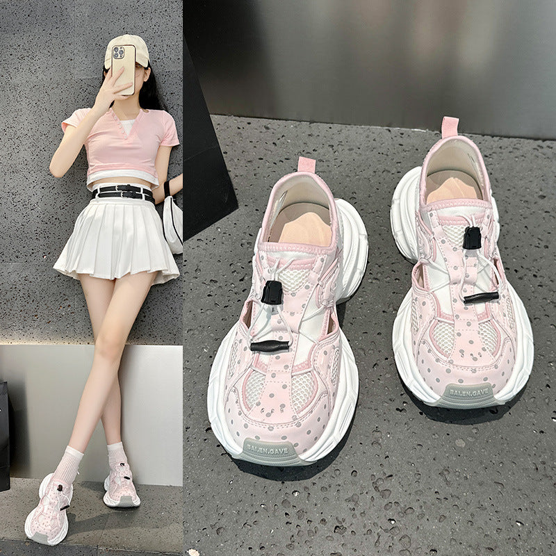 Women's Thick Bottom Breathable Dad Summer Lightweight Women's Sports Shoes