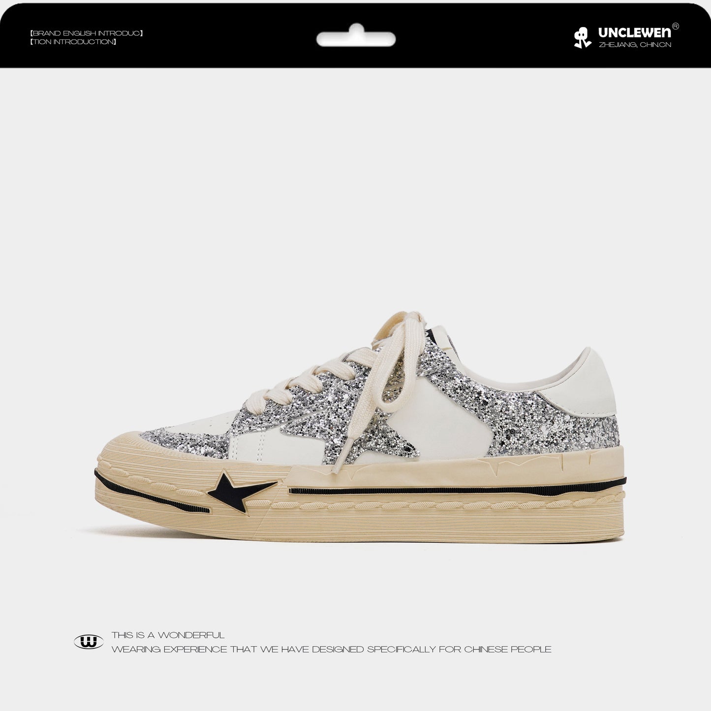 Women's Genuine Thick Bottom Gorgeous Starlight Hight Increasing Board Sneakers