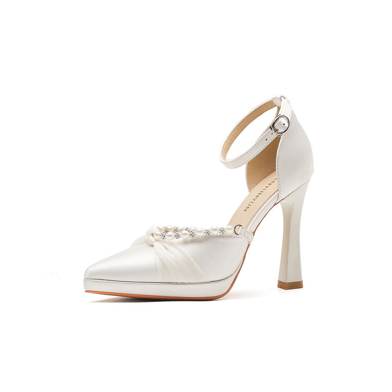 Fashion Summer Pointed Toe Chunky Waterproof High Heeled Sandals