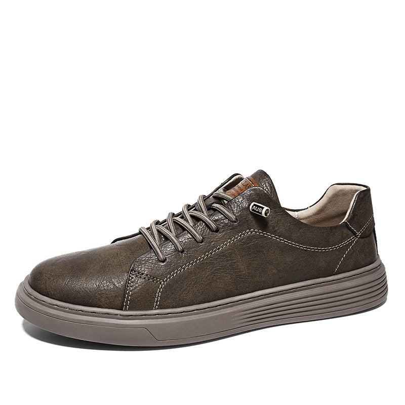 Men's Cow Split Board British Trendy Sneakers
