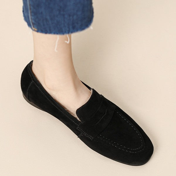 Women's Fleece Lined For Warm Low Slip-on Loafers