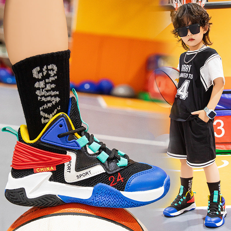 Children's Beautiful Basketball Mesh Breathable Autumn Kid's Sneakers