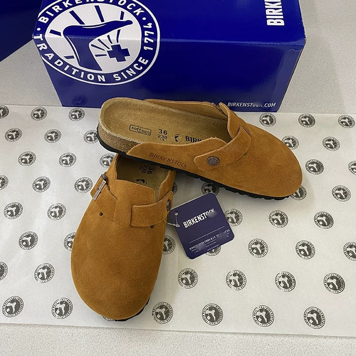 Women's & Men's Cowhide Fishing Genuine Cork Sole Toe Cap Platform Sandals