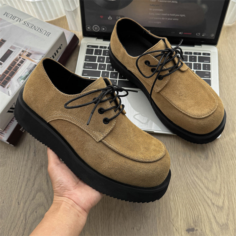 Men's Commuter Height Increased Lovers British Style Men's Business Leather Shoes