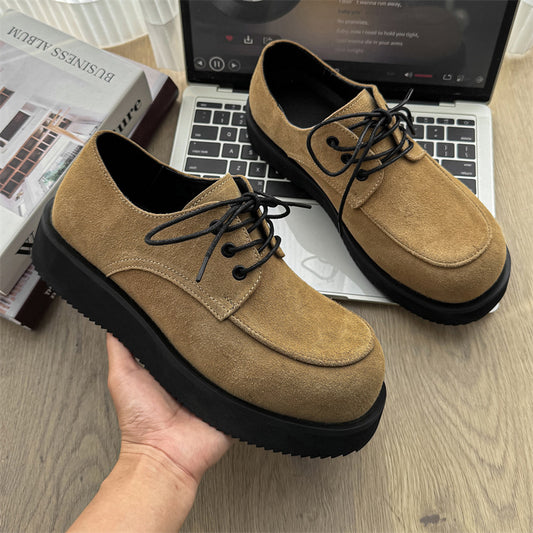 Men's Commuter Height Increased Lovers British Style Men's Business Leather Shoes