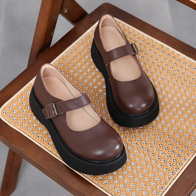 Jane Female Art Versatile Small Increased Retro Casual Shoes