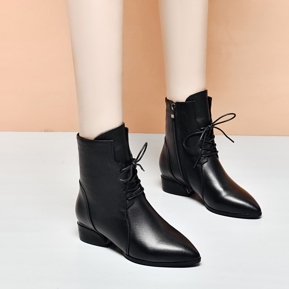 Women's Authentic Martin Autumn Flat Chunky Genuine Boots