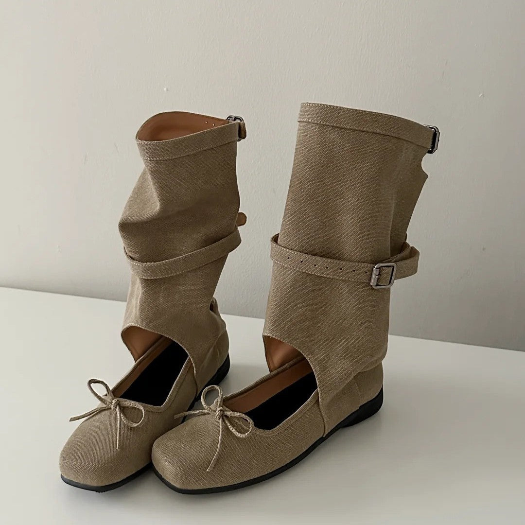 Women's Niche Fashionable Summer Bow Hollow Breathable Boots