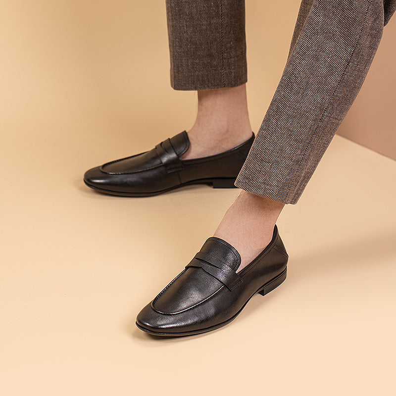 Men's Direct Sale Summer Genuine Doug British Slip-on Loafers