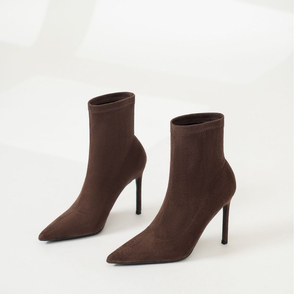Women's Colors Pointed Stiletto High Short Single Lining Heels