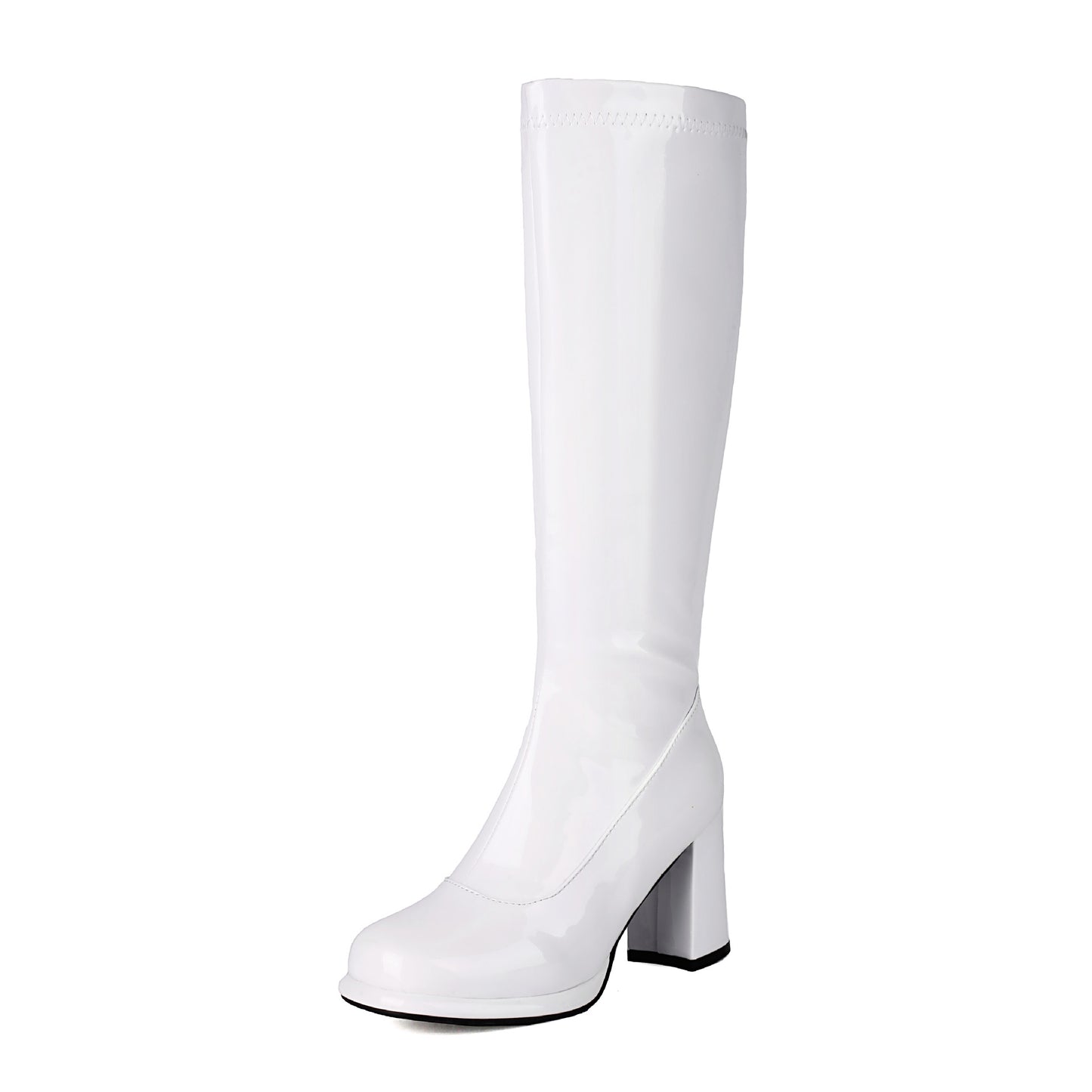 Women's Waterproof Platform Thick High Zipper Knight Women's Leather Boots