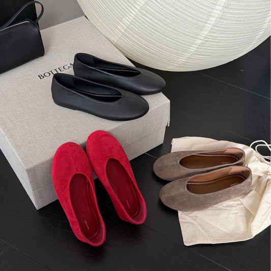 Spring Retro Frosted Flat Soft Sole Women's Casual Shoes
