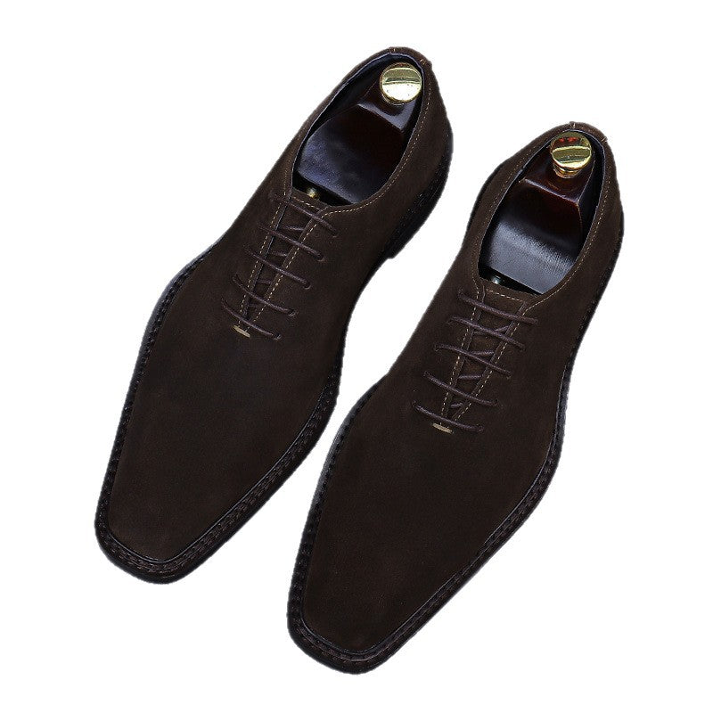 Men's British Style Suede Matte Fashion Fashionable Men's Business Leather Shoes